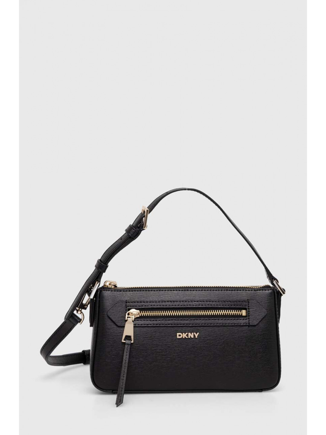 Kožená kabelka Dkny černá barva R42HKE18